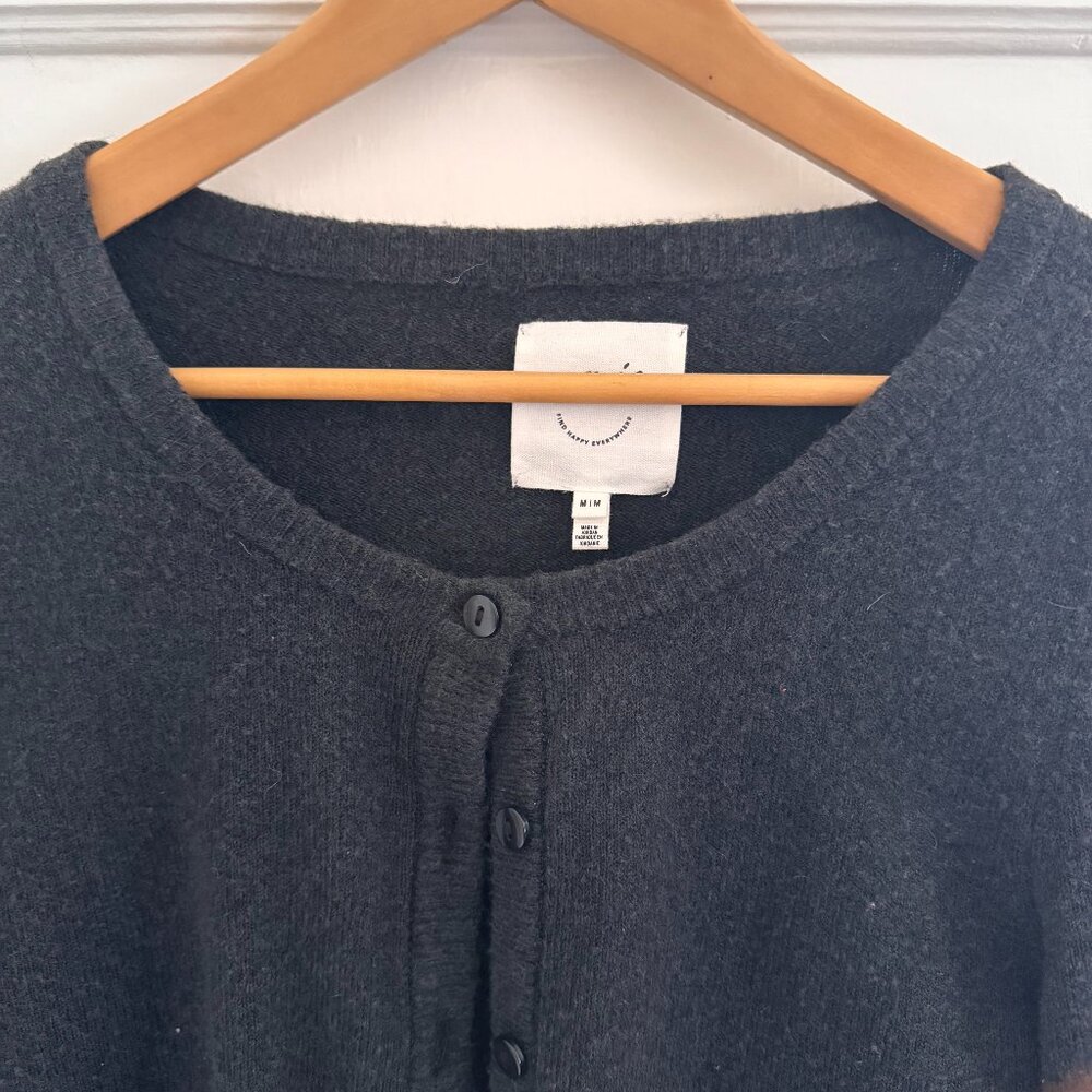 Aerie Cropped Cardigan in Black (Medium)